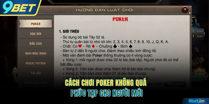 Cách chơi poker không quá phức tạp cho người mới