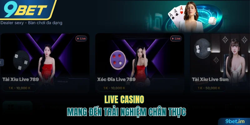 Casino sống động và chân thực