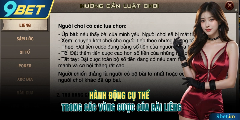 Hành động lựa chọn trong cách chơi liêng