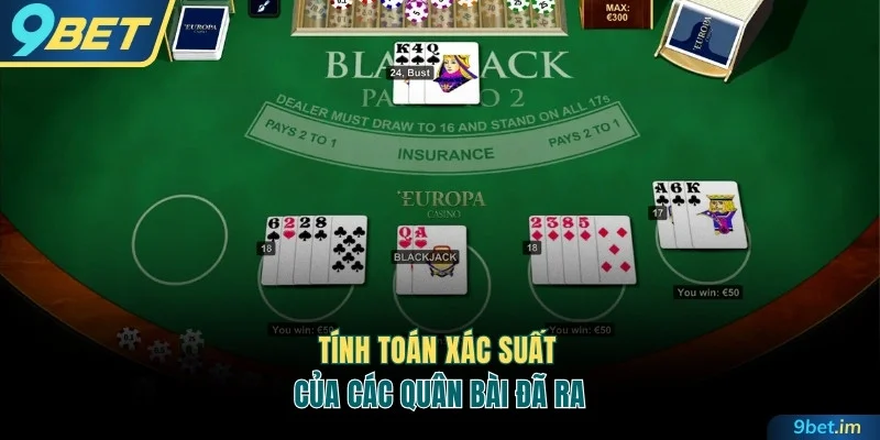 Tính toán xác suất các quân bài đã ra